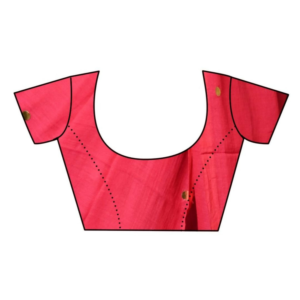 Very Much Indian Pure Mul Cotton Handloom Saree - Red - Distacart