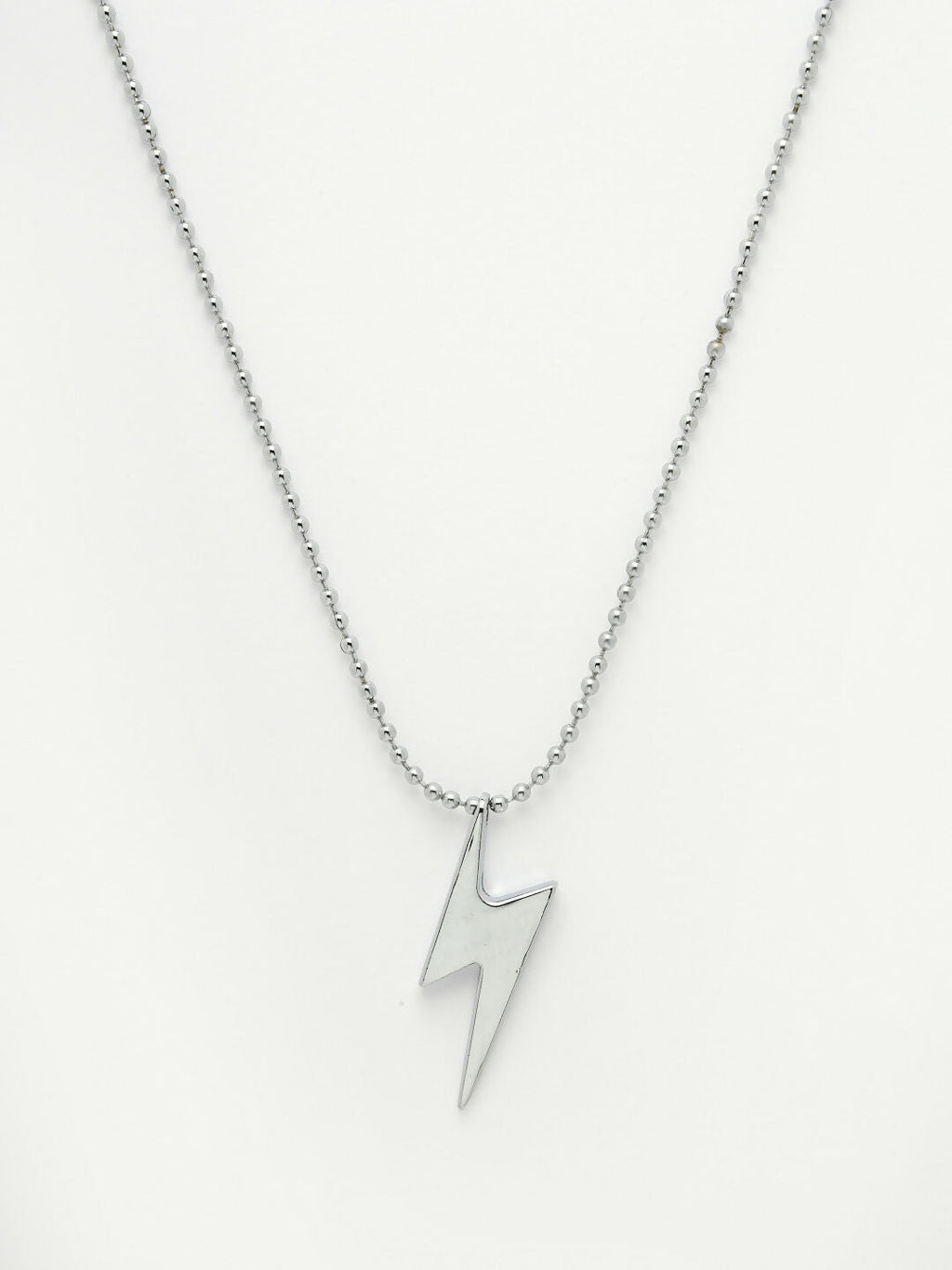NVR Men's Set of 2 Black & Silver Flash Pendent With Chain