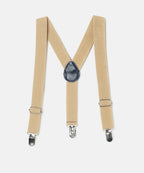 Manet Boys Solid Suspenders - Cream