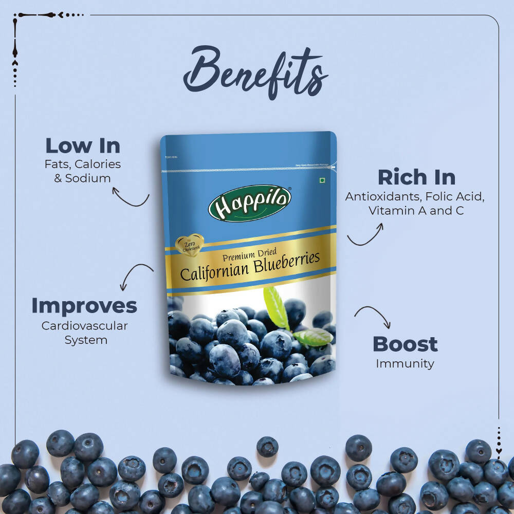 Happilo Healthy & Sweet Calfornian Dried Blueberries