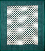 Vamika Printed Cotton Sea Green & White Bedsheet With Pillow Covers (LEOC_BRFI_SG)