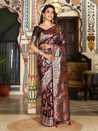 Shree Shyam Fashion Maroon Silk Saree - Distacart