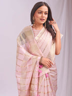 Shree Shyam Fashion Organza Peach Saree - Distacart
