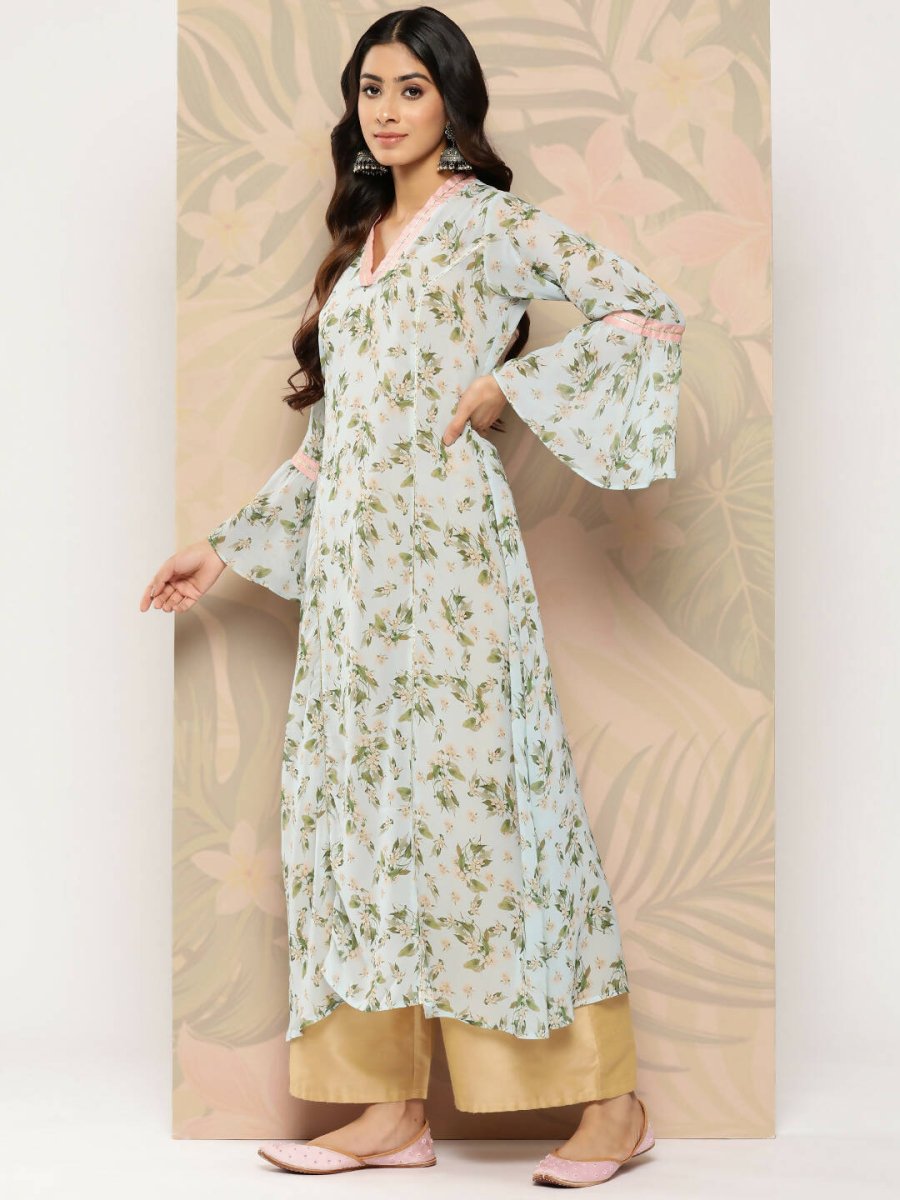 Ahalyaa Women's Traditional wear Kurta - Sky Blue