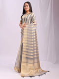 Shree Shyam Fashion Organza Grey Saree - Distacart