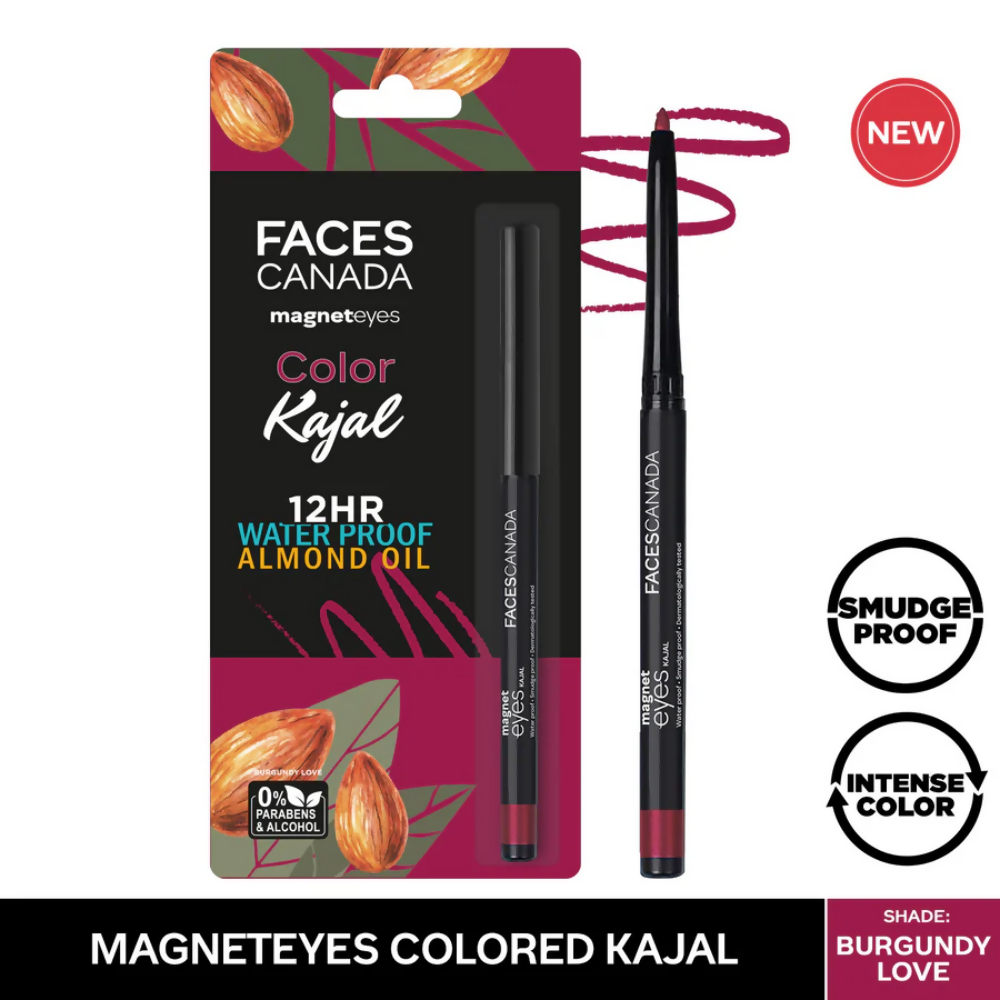 Faces Canada Magneteyes Color Kajal - Burgundy Love 04 - Distacart