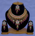 Joban Fashion Hand Made High Quality Gold Plated Base Metal Alloy Kundan Stone Studded Kundan Jewellery Set