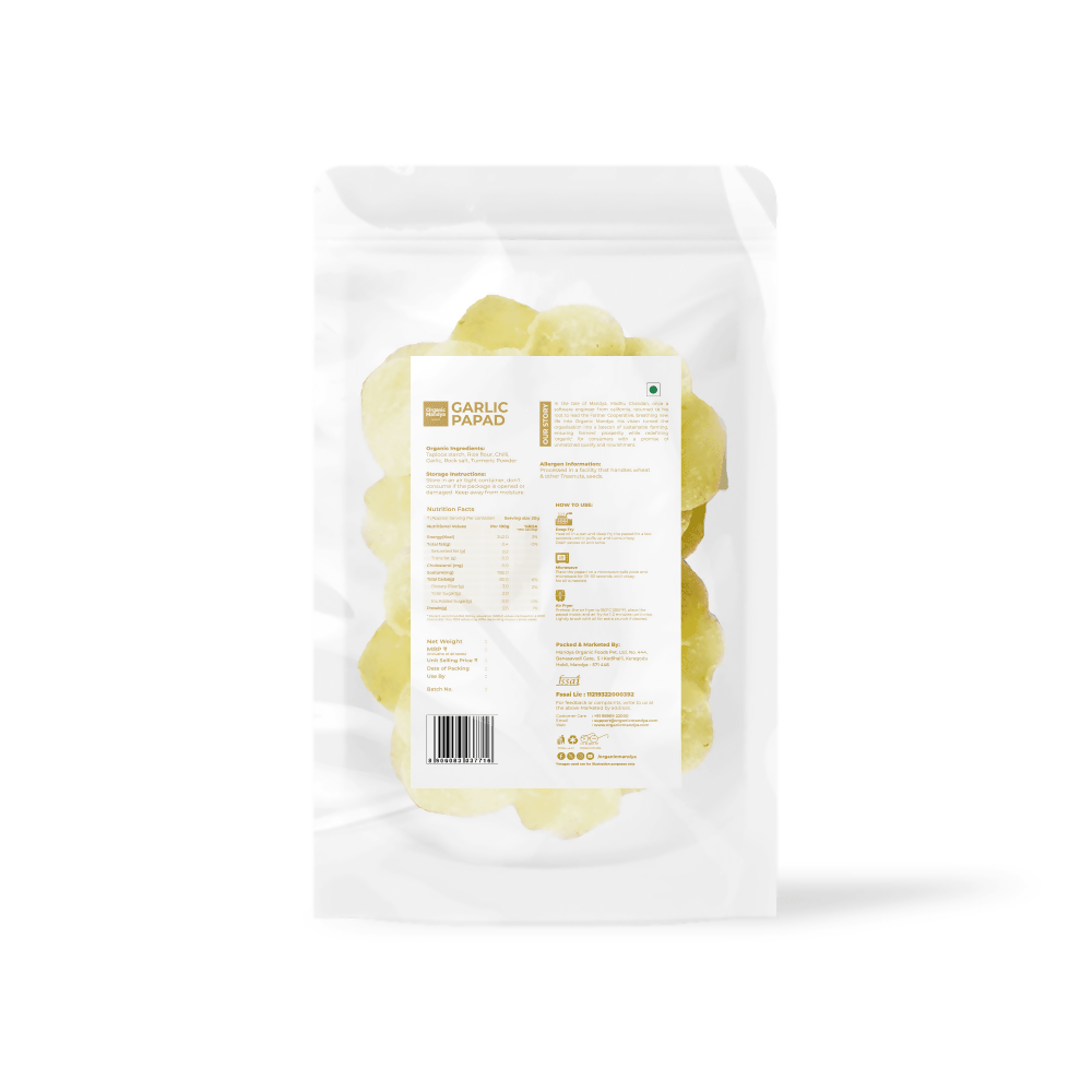 Organic Mandya Garlic Papad - Distacart