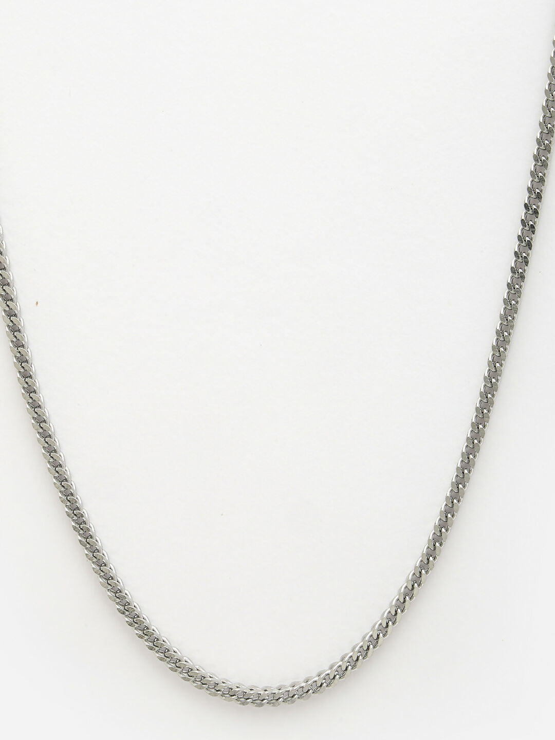 NVR Men's Silver-Plated Stainless Steel Chain