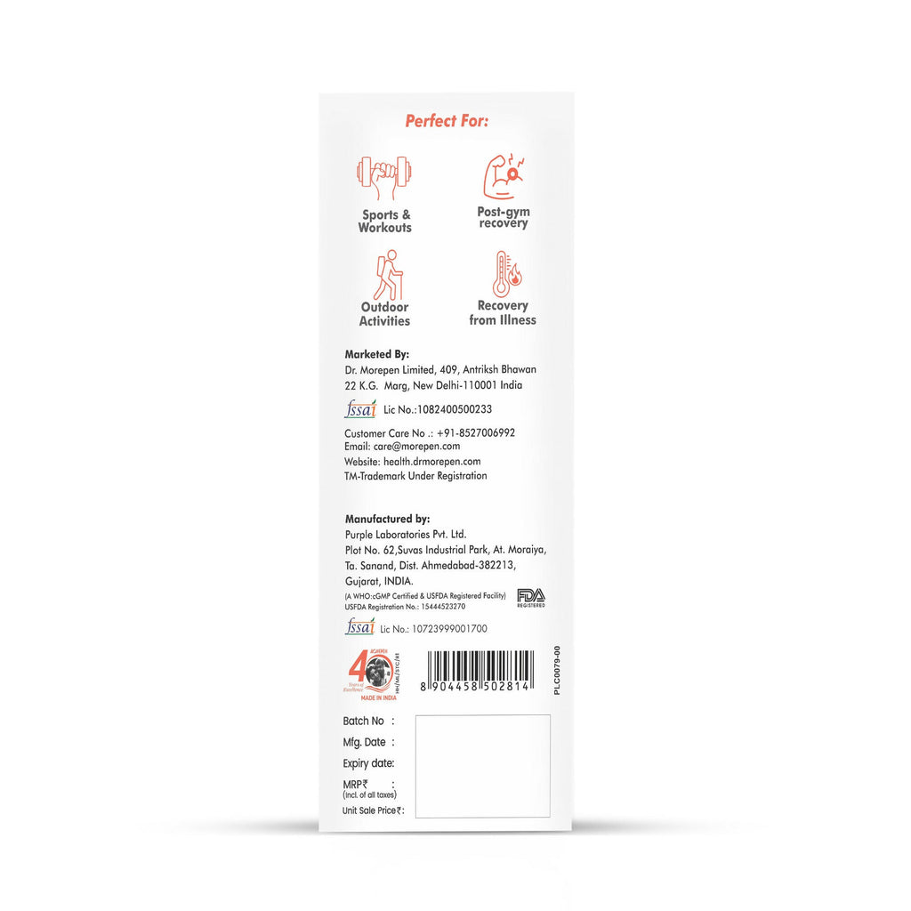 Dr. Morepen Hydrolyte Electrolyte & Vitamin Drink Mix - Strawberry - Distacart
