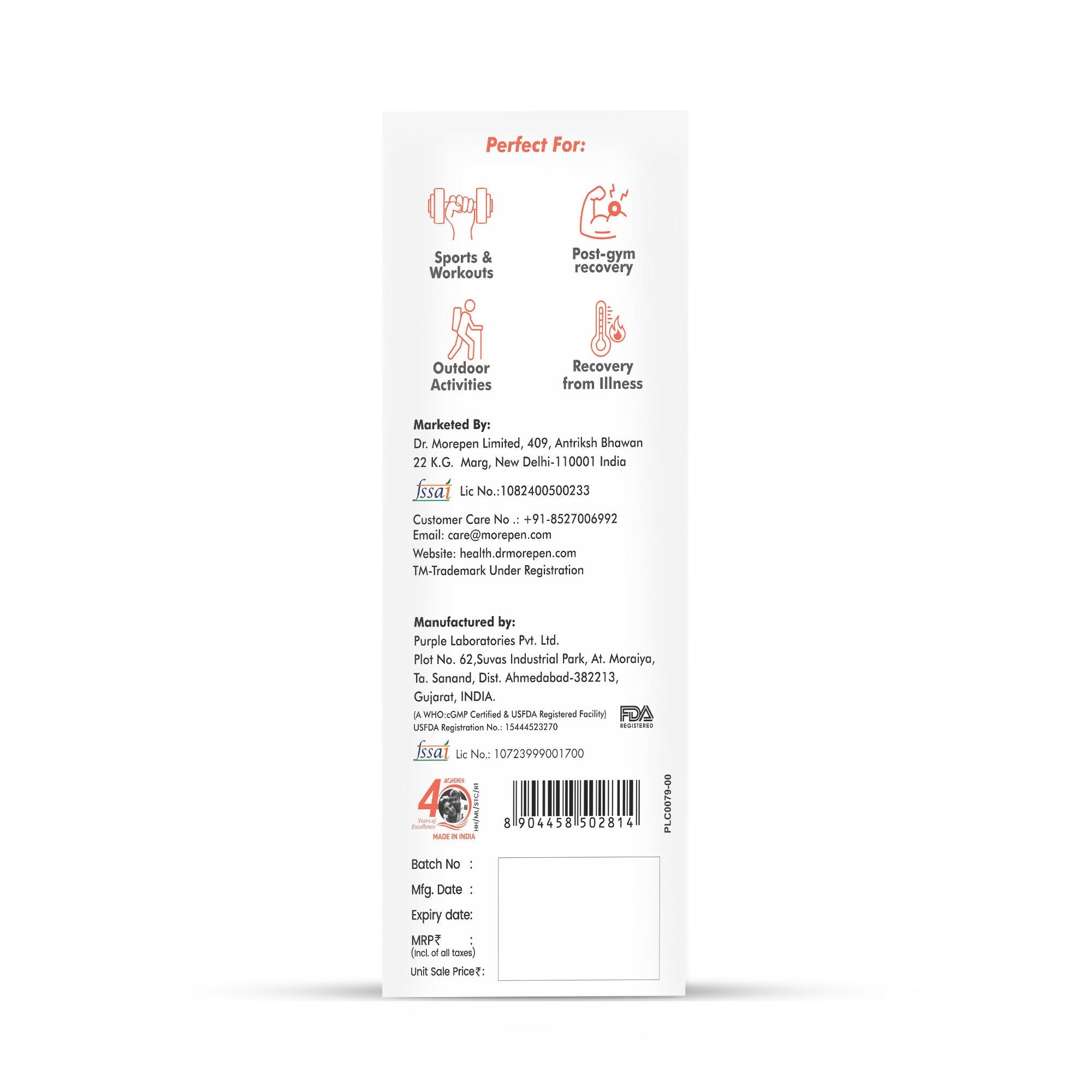 Dr. Morepen Hydrolyte Electrolyte & Vitamin Drink Mix - Strawberry - Distacart