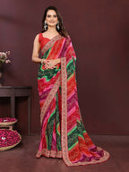 Ai Fashion Multi Georgette Digital Print Party Wear Saree - Distacart
