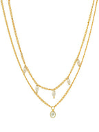 White and Gold, Handcrafted Kundan Necklace - Ruby Raang