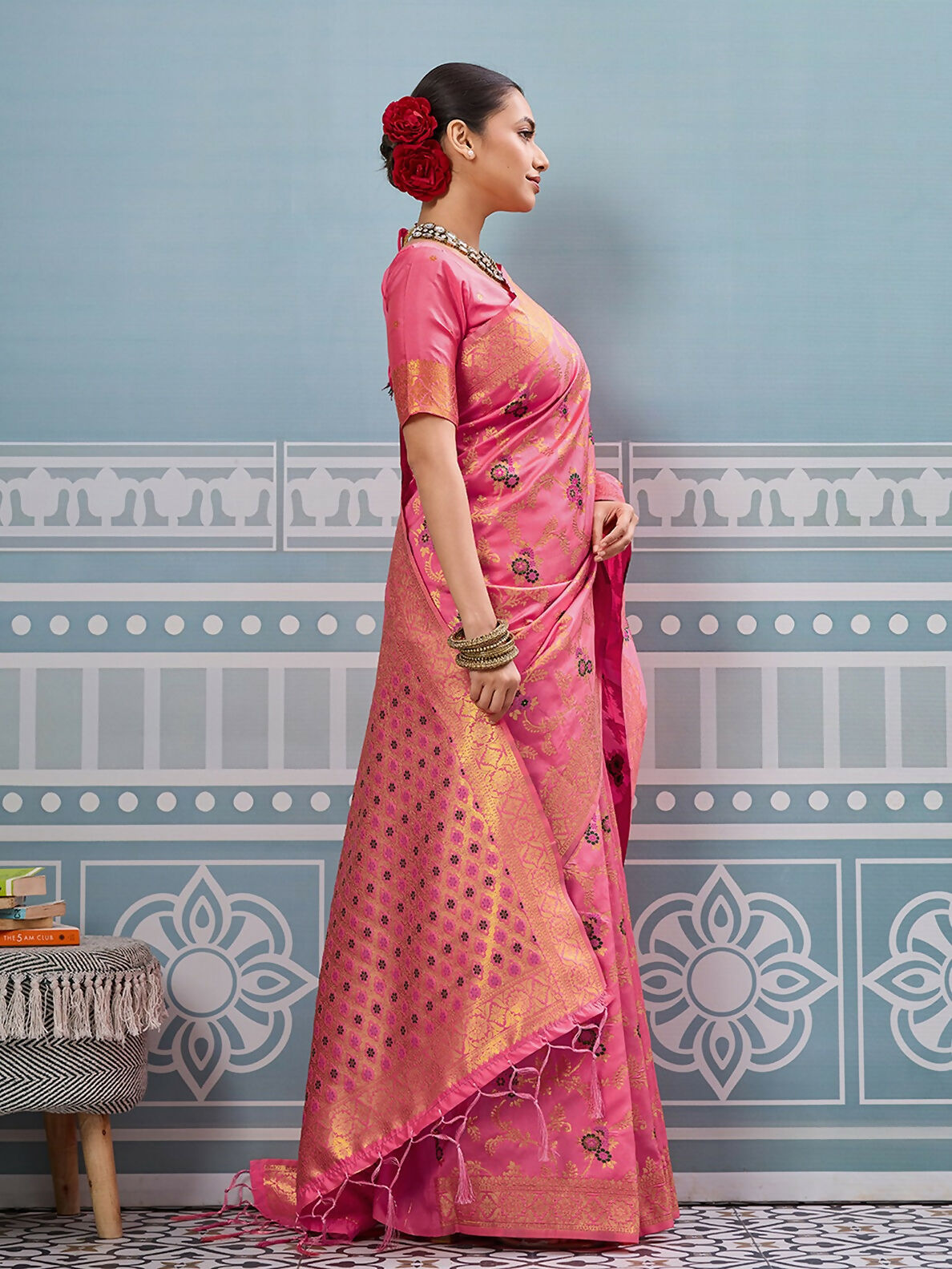 Shree Shyam Fashion Gajari Silk Saree - Distacart