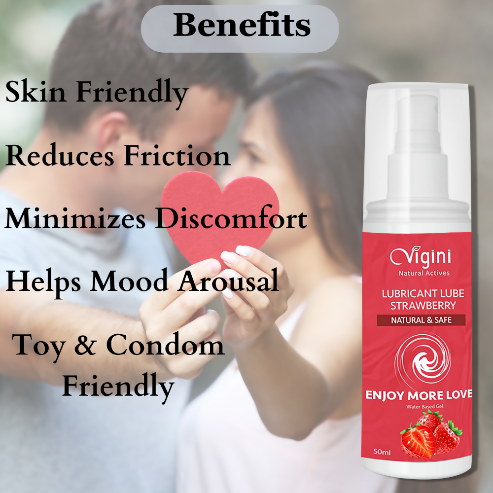 Vigini Intimate Strawberry Lubricant Personal Lube Water Based Gel