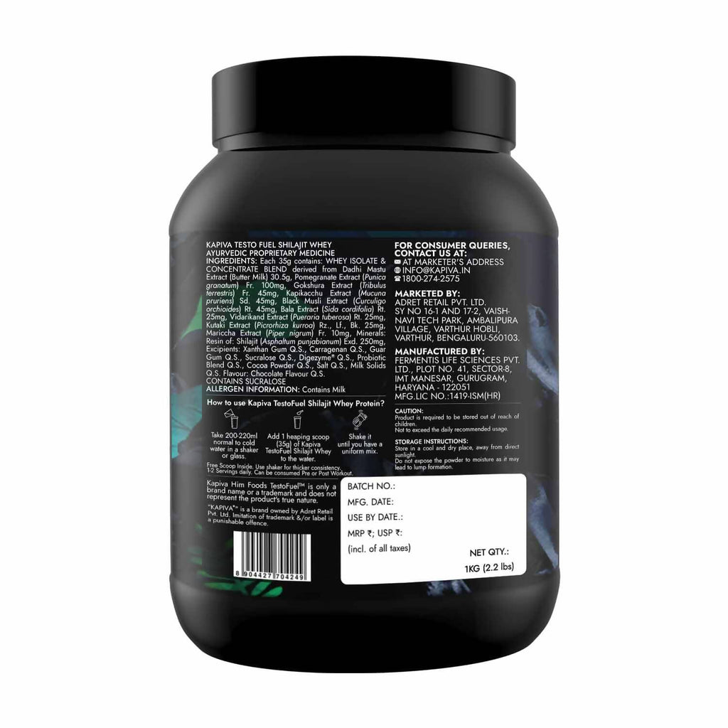 Kapiva Ayurveda Testofuel Sj Whey Protein - Distacart