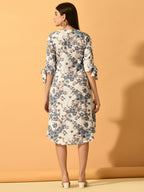 Myshka Women's White A-Line Party Dress - Distacart