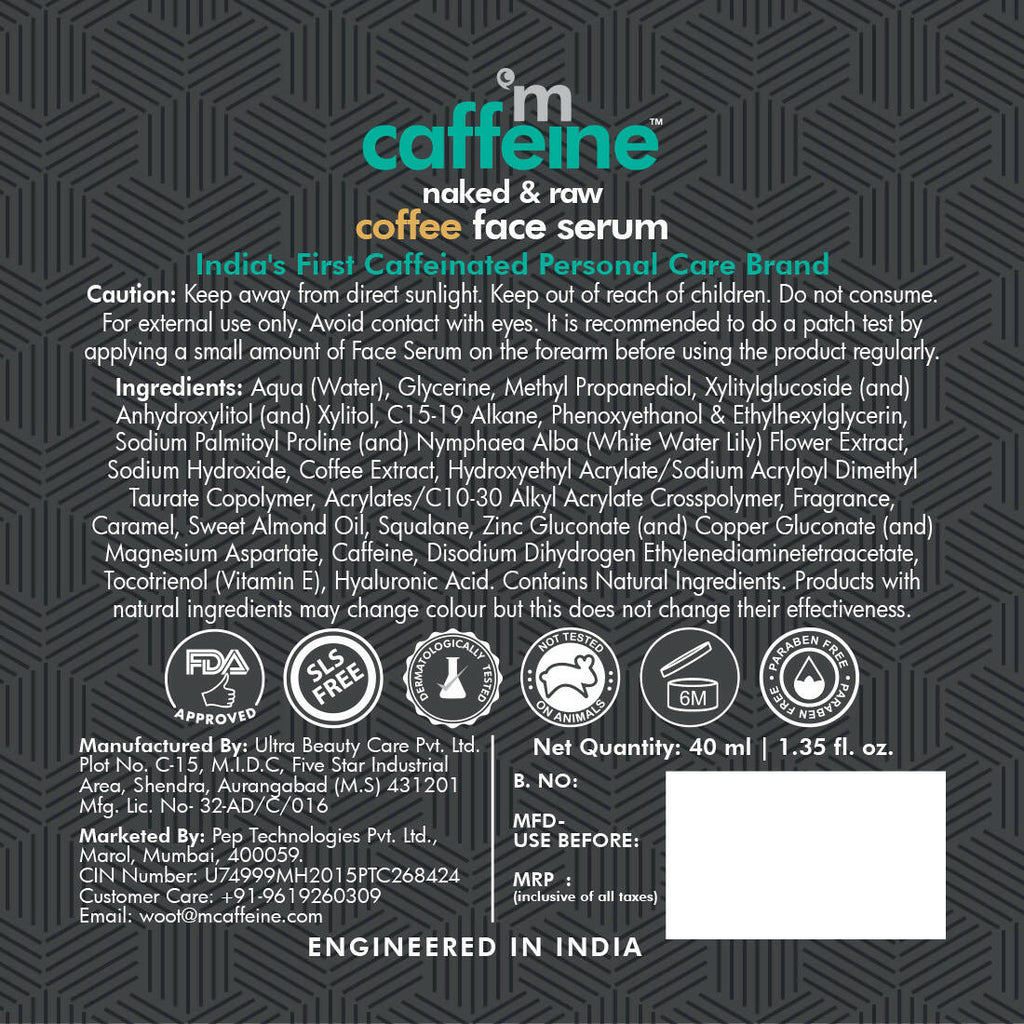 mCaffeine Raw Coffee Face Serum