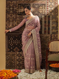 kasee Floral Zardozi Supernet Saree - Distacart