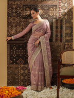 kasee Floral Zardozi Supernet Saree - Distacart