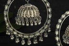 Mominos Fashion Johar Kamal Silver Earrings With Kundan Work Jhumkas - Distacart