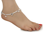 AanyaCentric Gold-plated Mangalsutra Pendant Earring Set & Silver Plated Anklet - Distacart