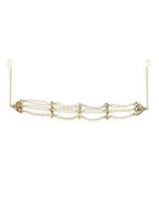 Gold-Plated White Kundan-Studded Pearl Head Chains - Ruby Raang - Distacart