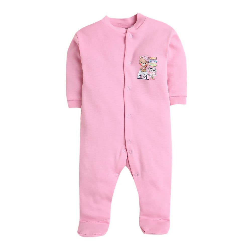 Daddy - G Rompers/Sleepsuits/Jumpsuit /Night Suits for New Born Babies - Pink