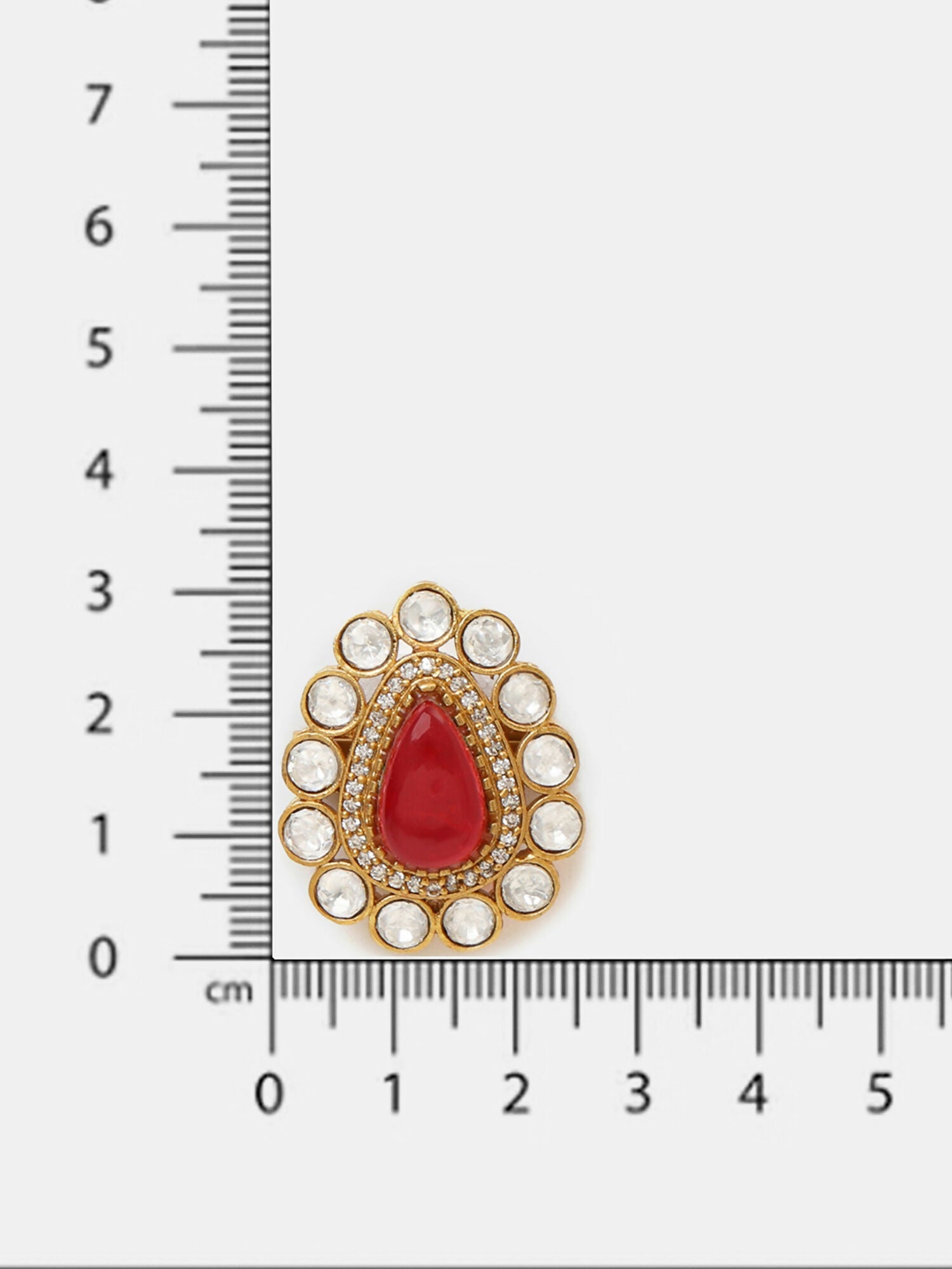 Ruby Raang Teardrop Brooch