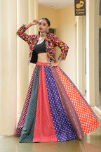 AI Fashion Multi Silk Crepe Designer Navratri Wear Lehenga Choli Collection
