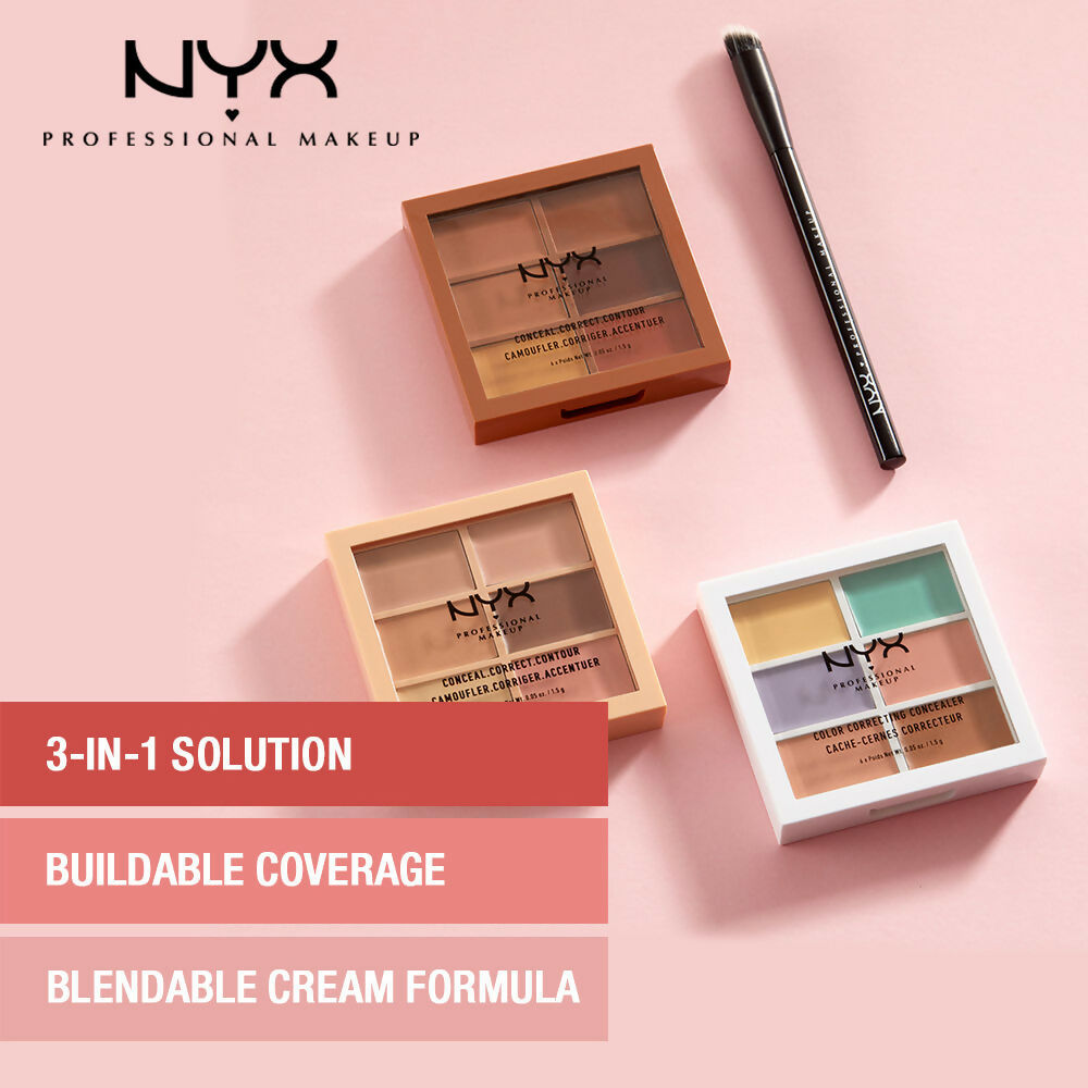 NYX Professional Makeup Conceal, Correct, Contour Palette - 3CP03 Deep/Profond
