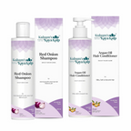 Kulsum's Kaya Kalp Red Onion Shampoo & Argan Oil Hair Conditioner Combo For Anti-Hair Fall, Silky, Soft & Smooth Hair