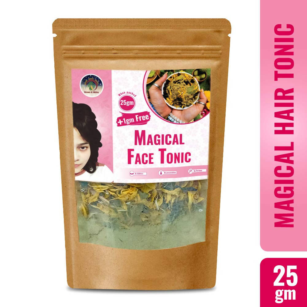 Brown & White Magical Face Tonic
