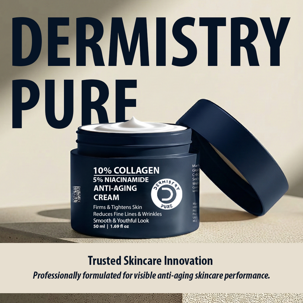 Dermistry 10% Collagen Skin Tightening Anti Aging Day Night Hydrates Moisture Face Cream - Distacart