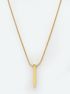 NVR Men Gold-Polished Geomatric Pendent With Chain
