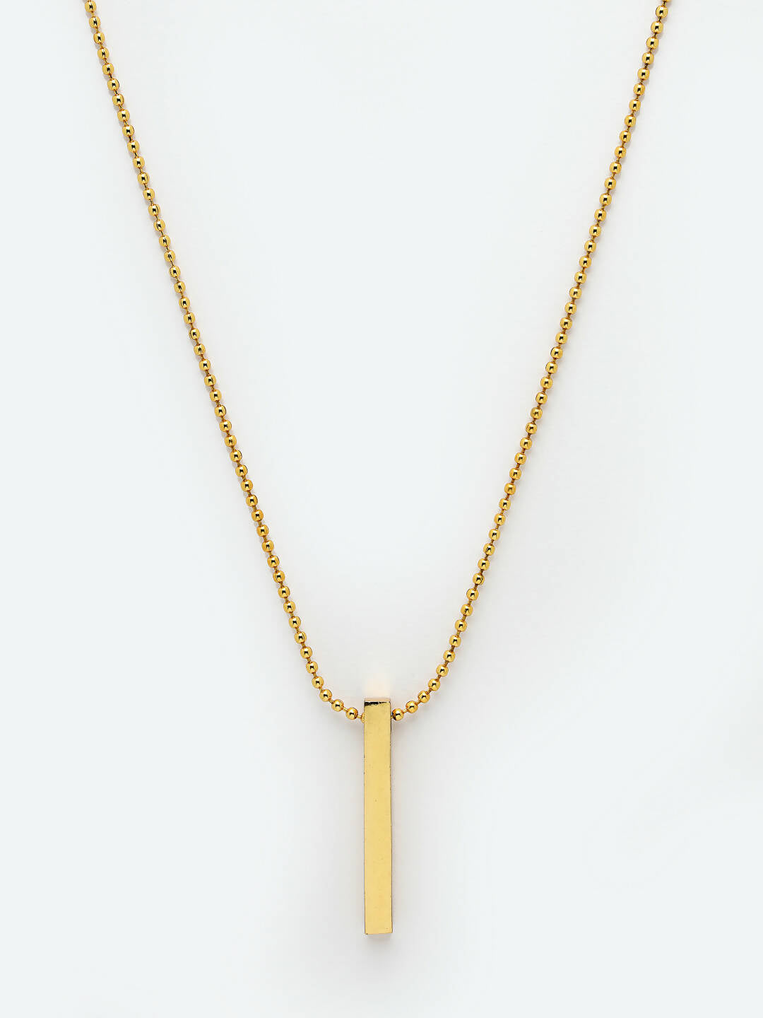 NVR Men Gold-Polished Geomatric Pendent With Chain