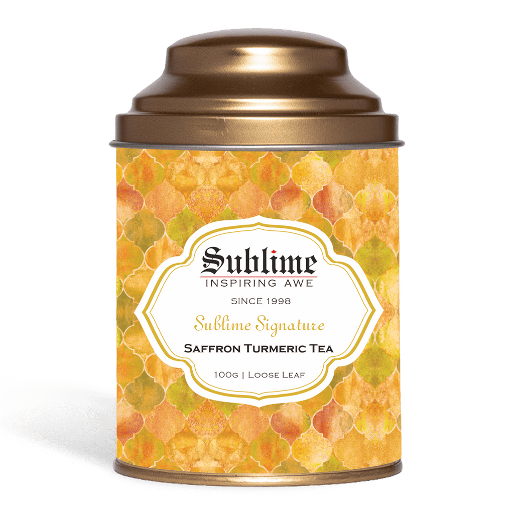 Sublime Inspiring Awe Saffron Turmeric Tea - Distacart