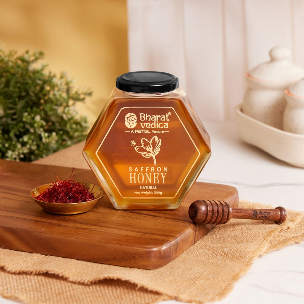 Bharat Vedica Saffron Honey - Kesar Honey / Kesar Shehad - Distacart