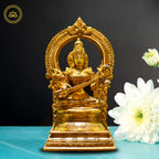 Brass Saraswati Devi Idol - Divine Source of Knowledge and Creativity