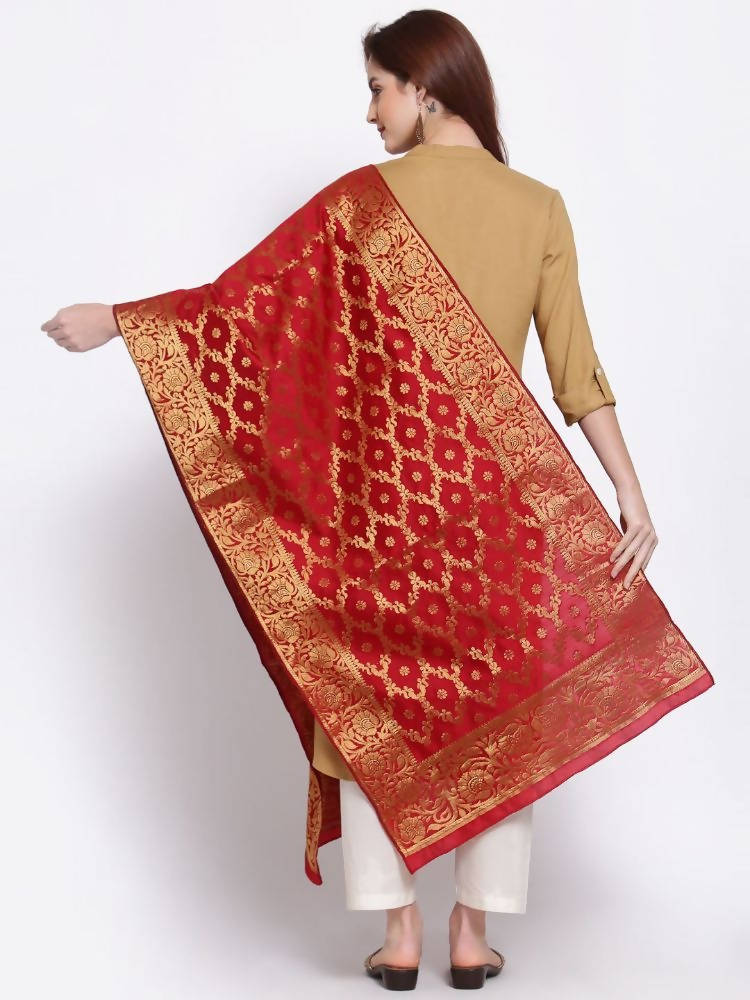 Myshka Women's Multi Cotton Silk Printed Casual Dupatta