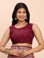 Shree Shyam Fashion Banarasi Silk Magenta Saree - Distacart