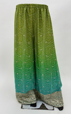 Lorenvalley Fashion Green and Teal Chinon Embroidery With Sequince Work Salwar Kameez Stitched