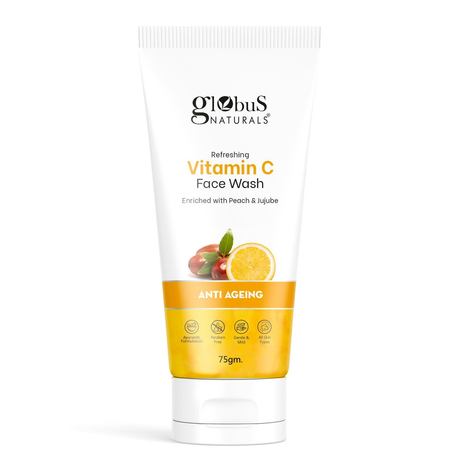 Globus Naturals Anti Ageing Globus Naturals Anti-Ageing Skin Brightening Vitamin C Face Wash