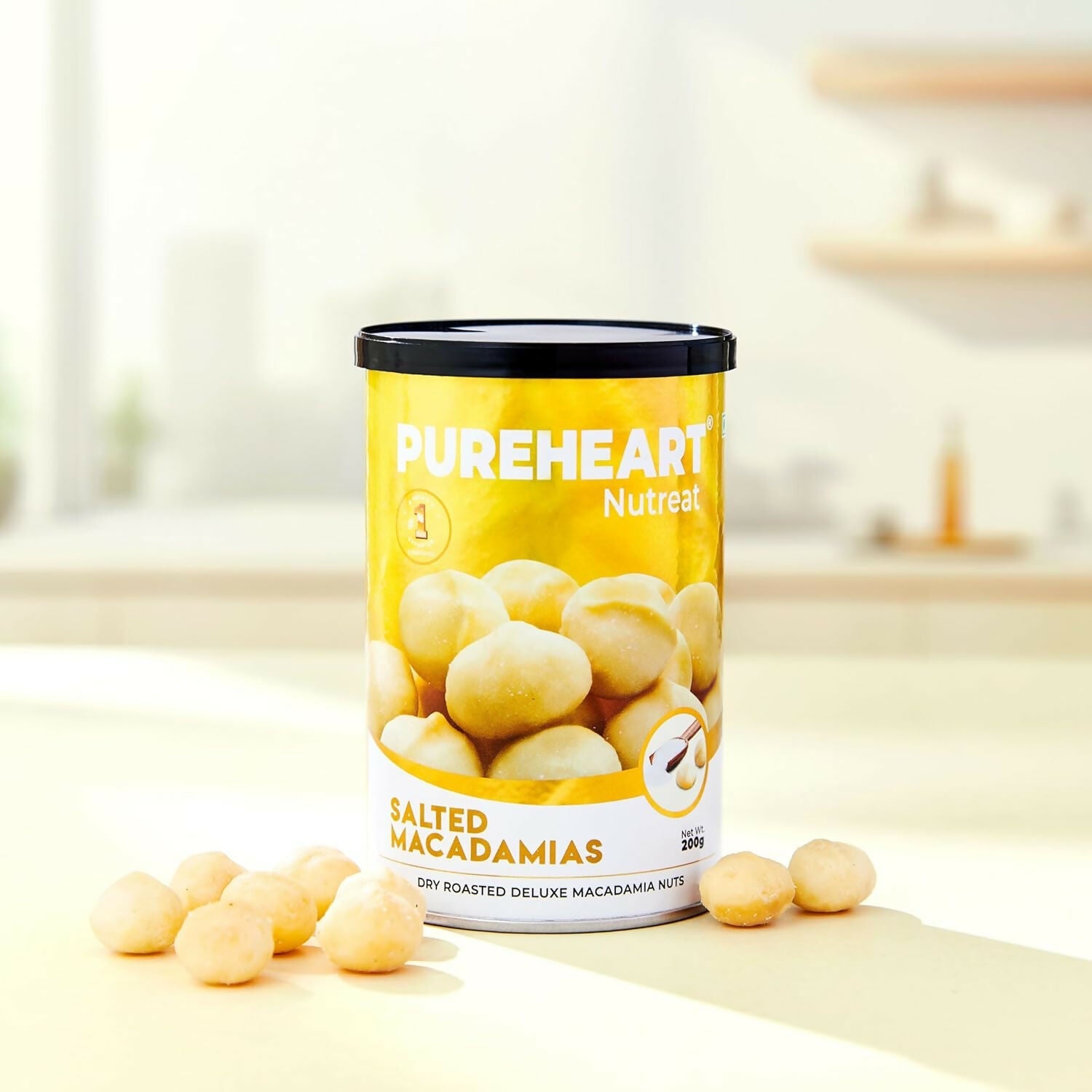 Pureheart Nutreat Salted Macadamia|Premium Dry Roasted Macadamia Nuts - Distacart