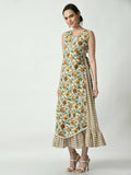Myshka Women's Multi Floral Printed Gown Dress - Distacart
