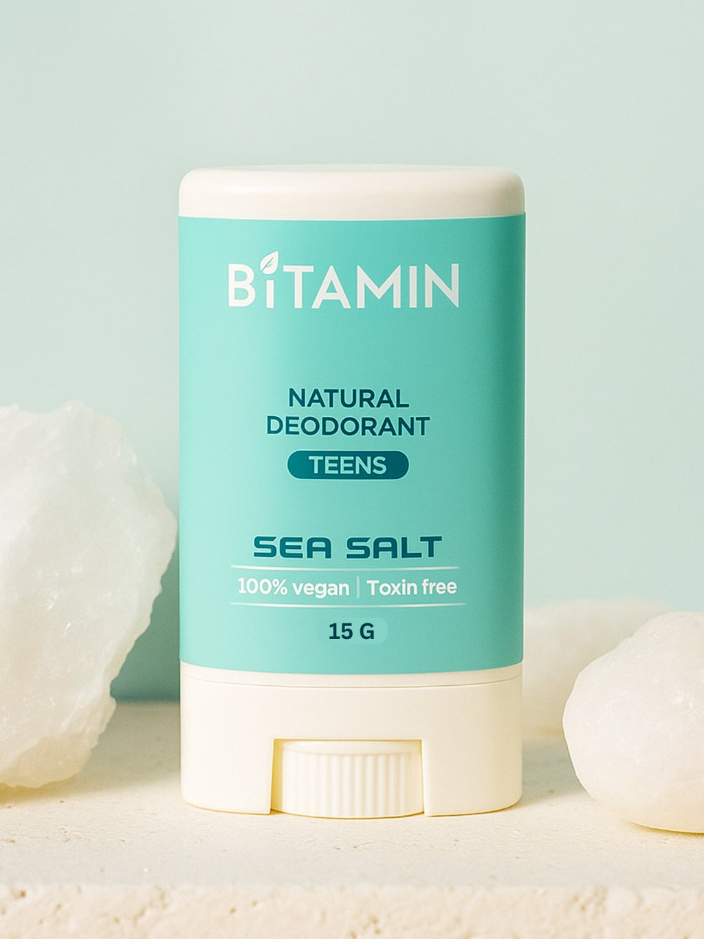 Bitamin Seasalt Teens Natural Deodorant Roll On Stick - Distacart