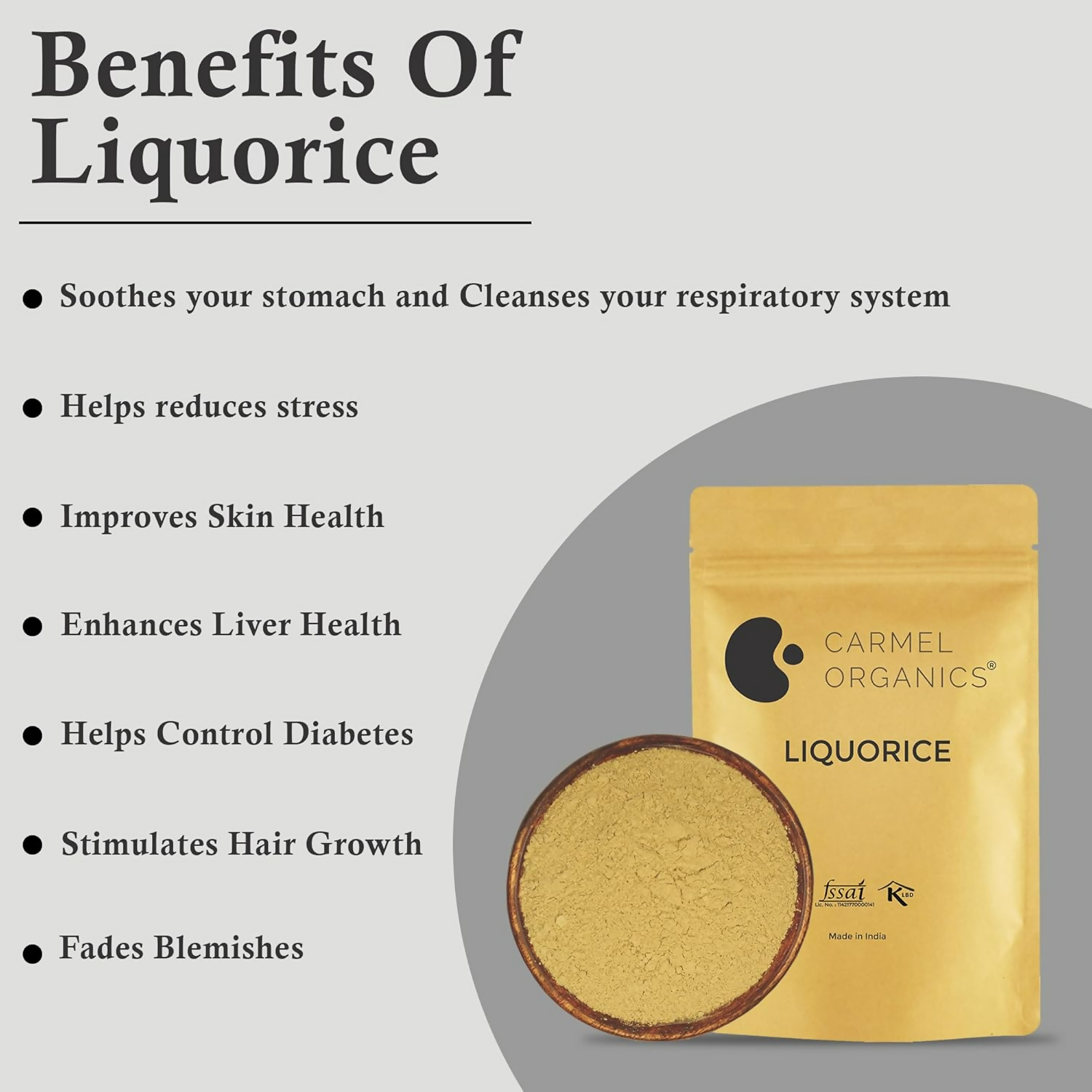 Carmel Organics Liquorice/Mulethi Root Powder
