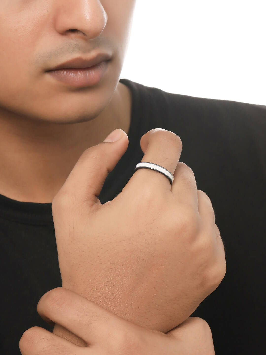 NVR Men's Silver Metal Ring - Distacart