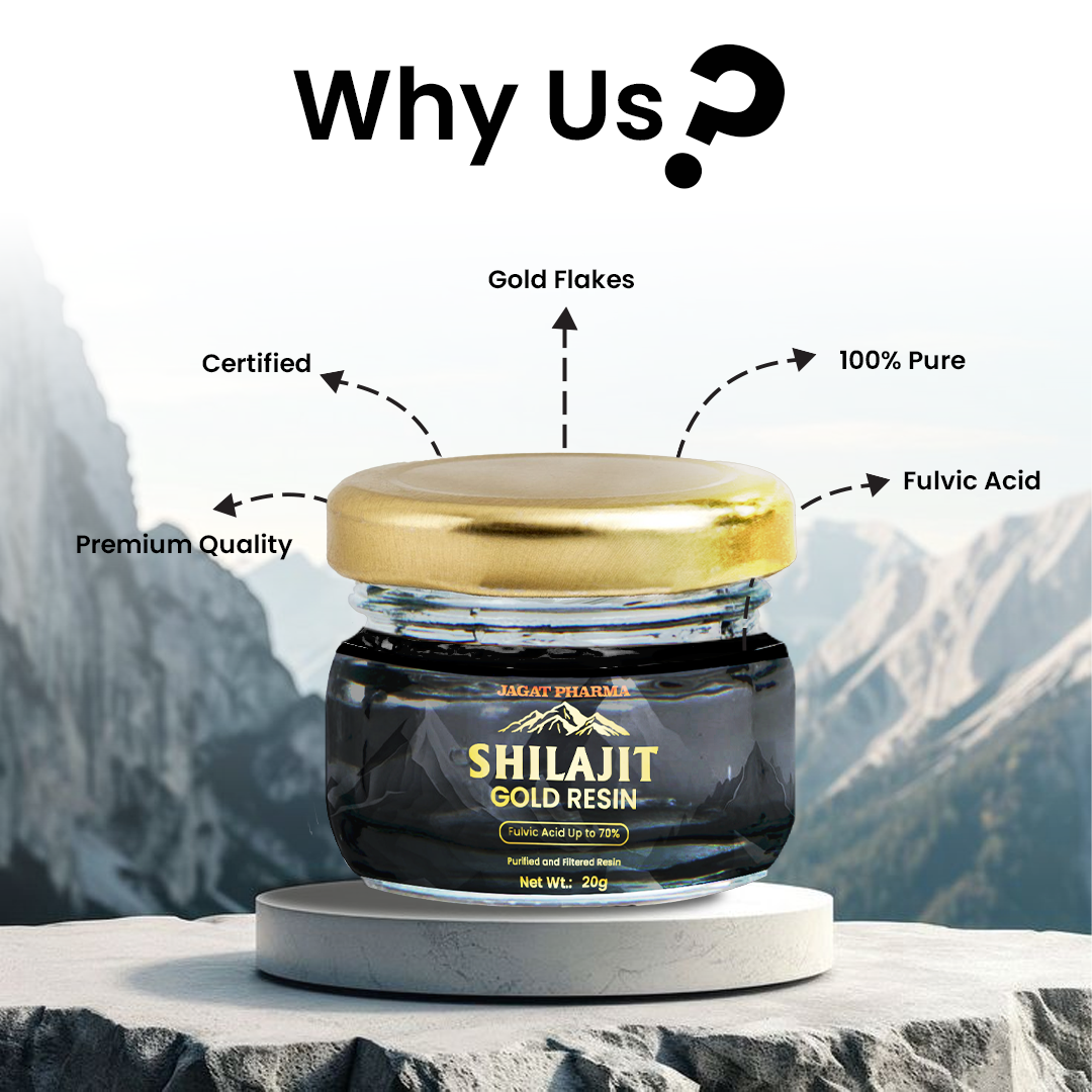 Jagat Pharma Himalayan Sj Gold Plus Resin 20g -For Strength Power Stamina