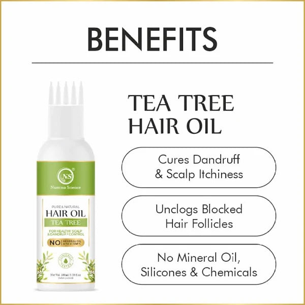 Nuerma Science Tea Tree Hair Oil for Healthy Scalp & Dandruff Control
